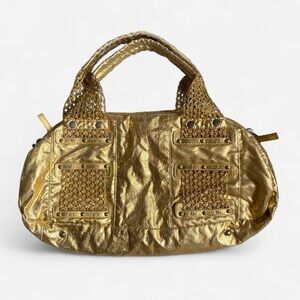 Y2K Aldo mcbling gold purse